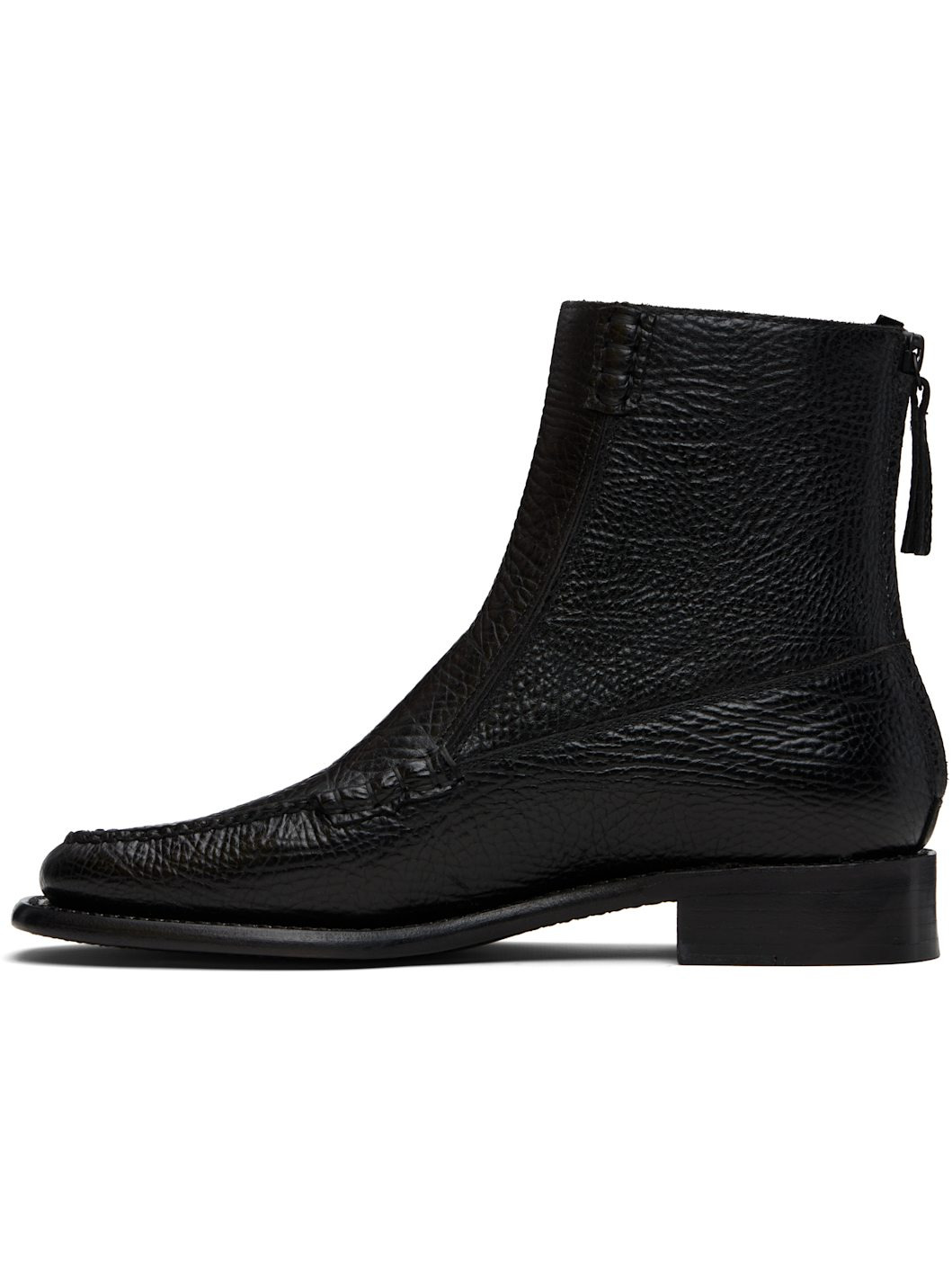 Black Quadra Grainy Boots - 3