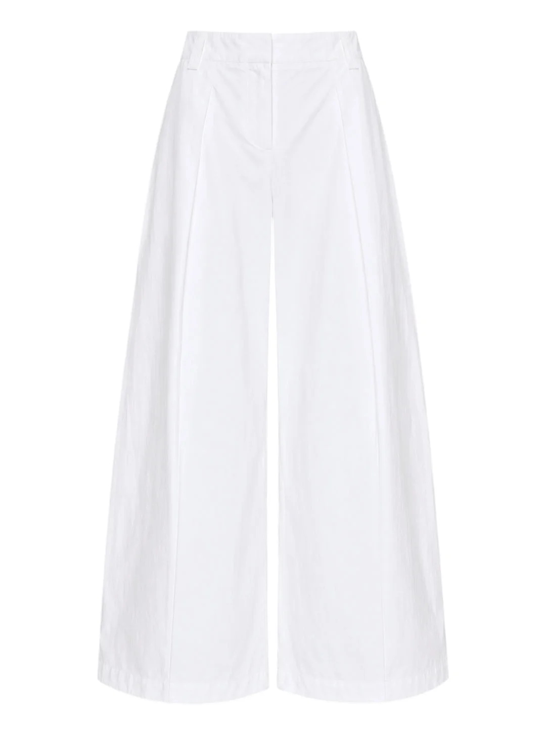 Wide-Leg Pleated Trousers - 1