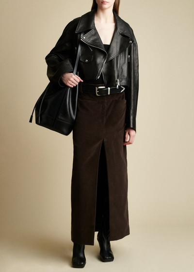 KHAITE The Gelman Jacket in Black Leather outlook