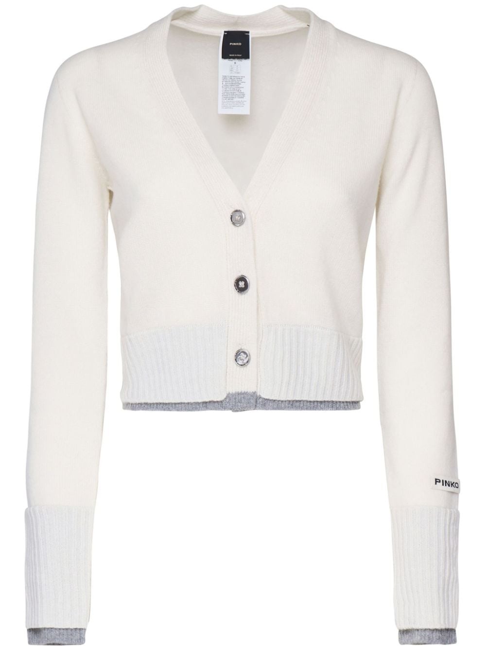 logo-patch cardigan - 1