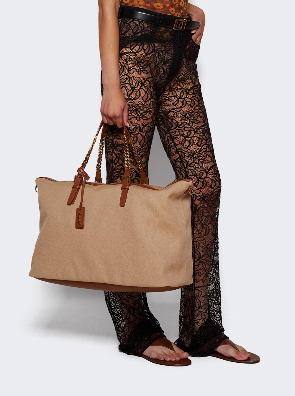 East-west Chain Duffle Bag Desert Dust And Brick - 2
