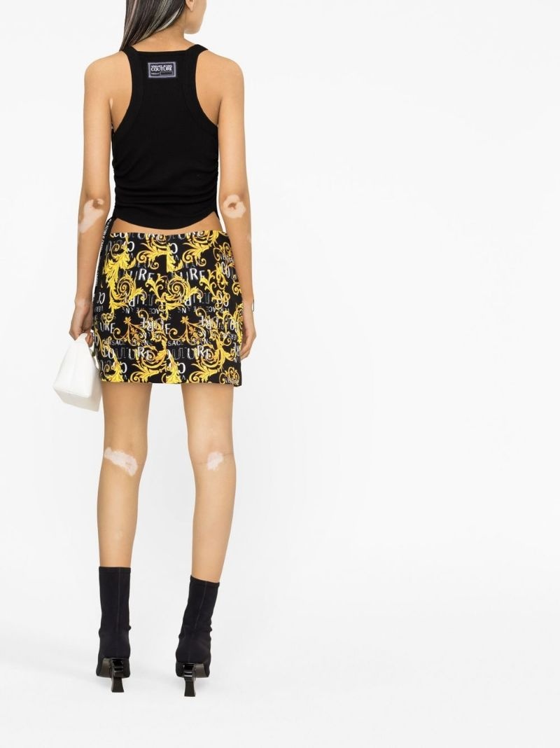 logo-print miniskirt - 4