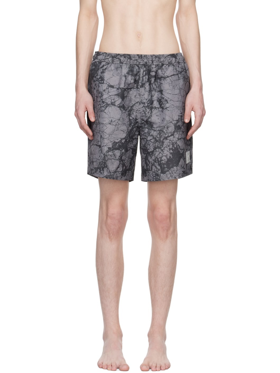 Gray Marble Swim Shorts - 1