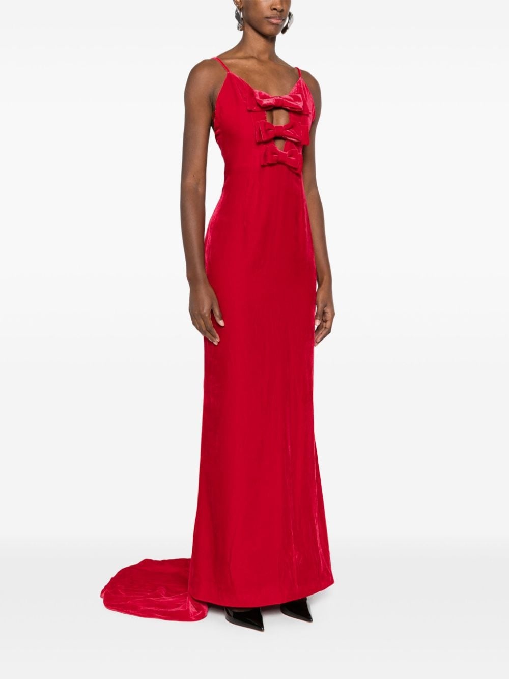bow velvet gown - 3