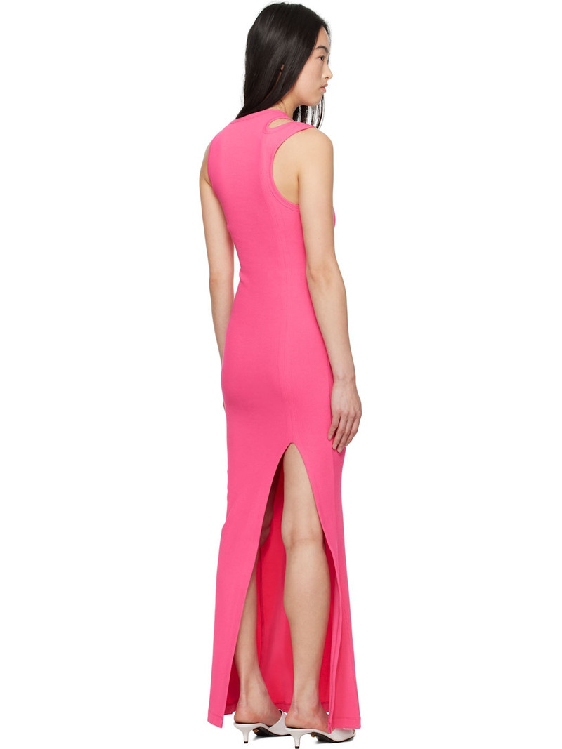 Pink Baroque Buckle Maxi Dress 3