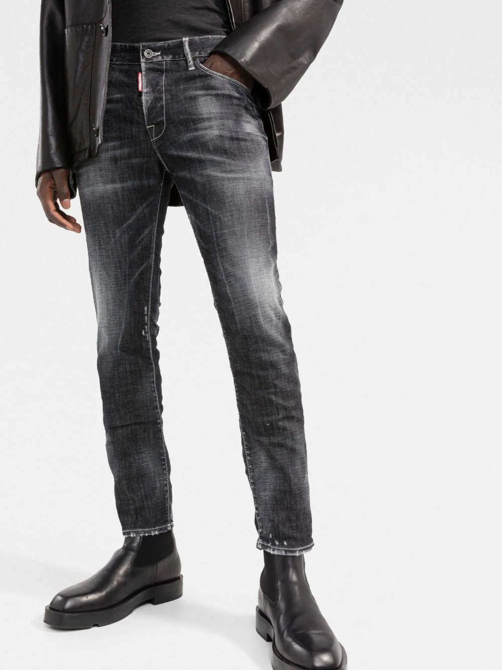 slim-fit straight-leg jeans - 3