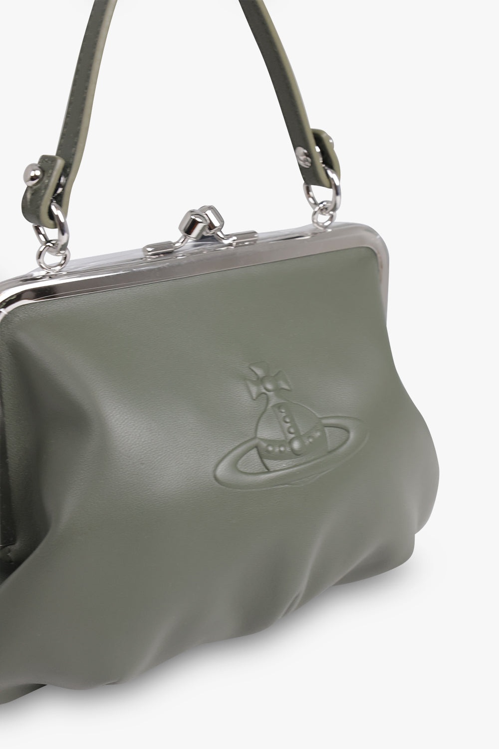 GRANNY FRAME EMBOSSED ORB PURSE | GREEN - 4