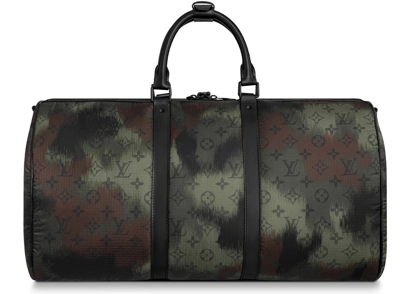 Louis Vuitton Keepall Bandouliere Camouflage Monogram 50 Black/Green - 2