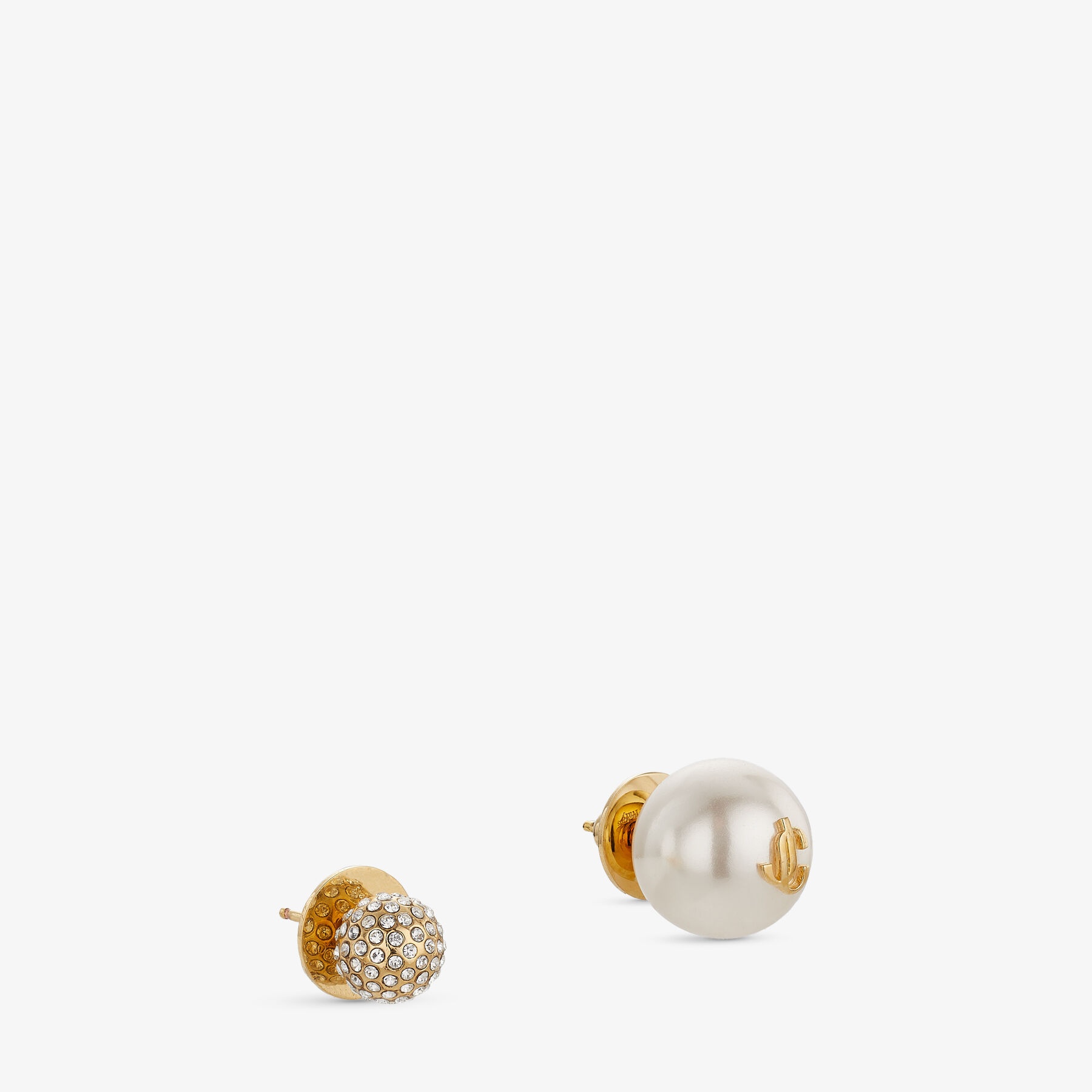 Auri Studs
Gold-Finish Metal Pearl and Crystal Stud Earrings - 4