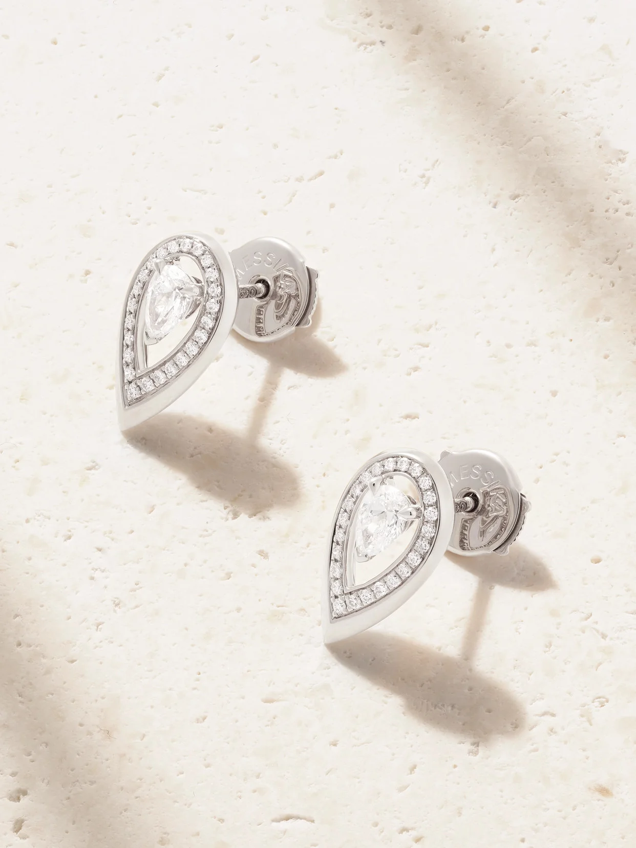 Firey 18-karat White Gold Diamond Earrings - 1