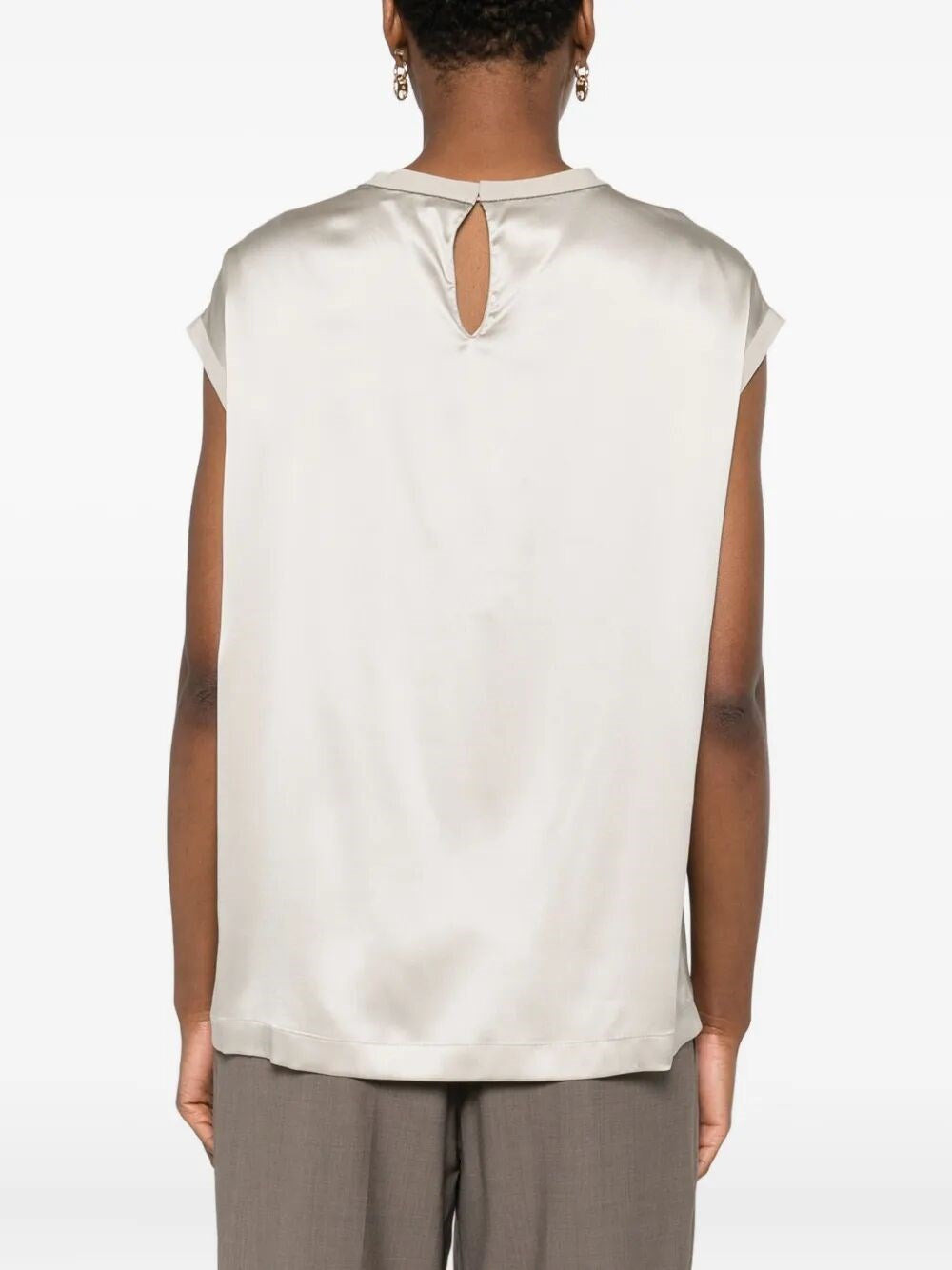 Brunello Cucinelli Women Satin T-Shirt - 3