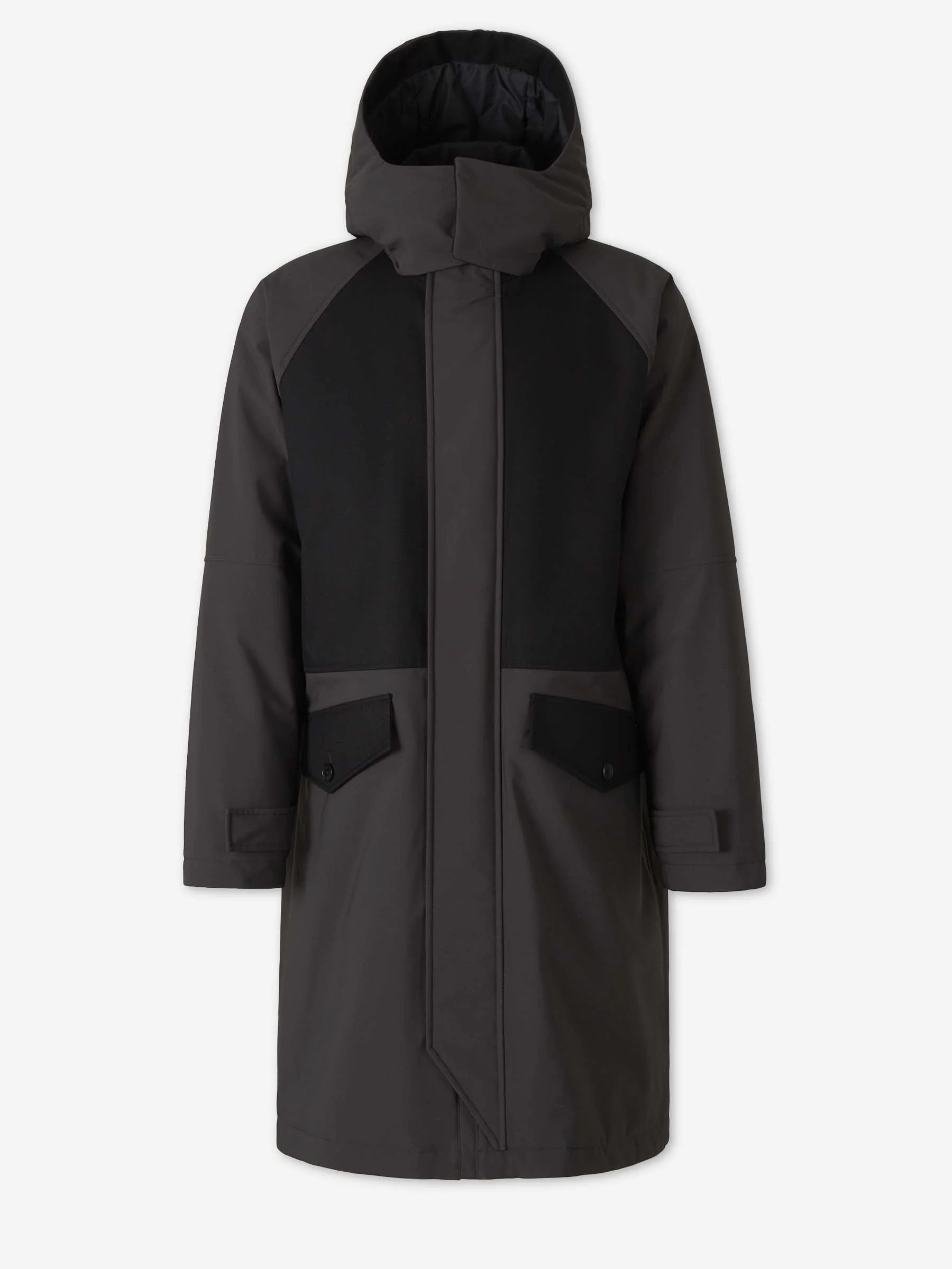 LONG POLYESTER PARKA - 1