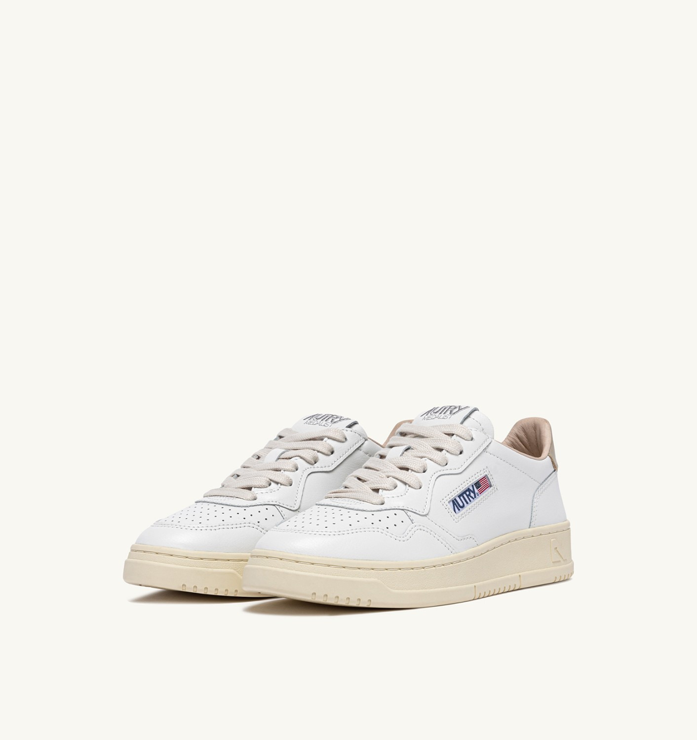 MEDALIST LOW SNEAKERS IN WHITE LEATHER AND TIDAL FOAM - 2