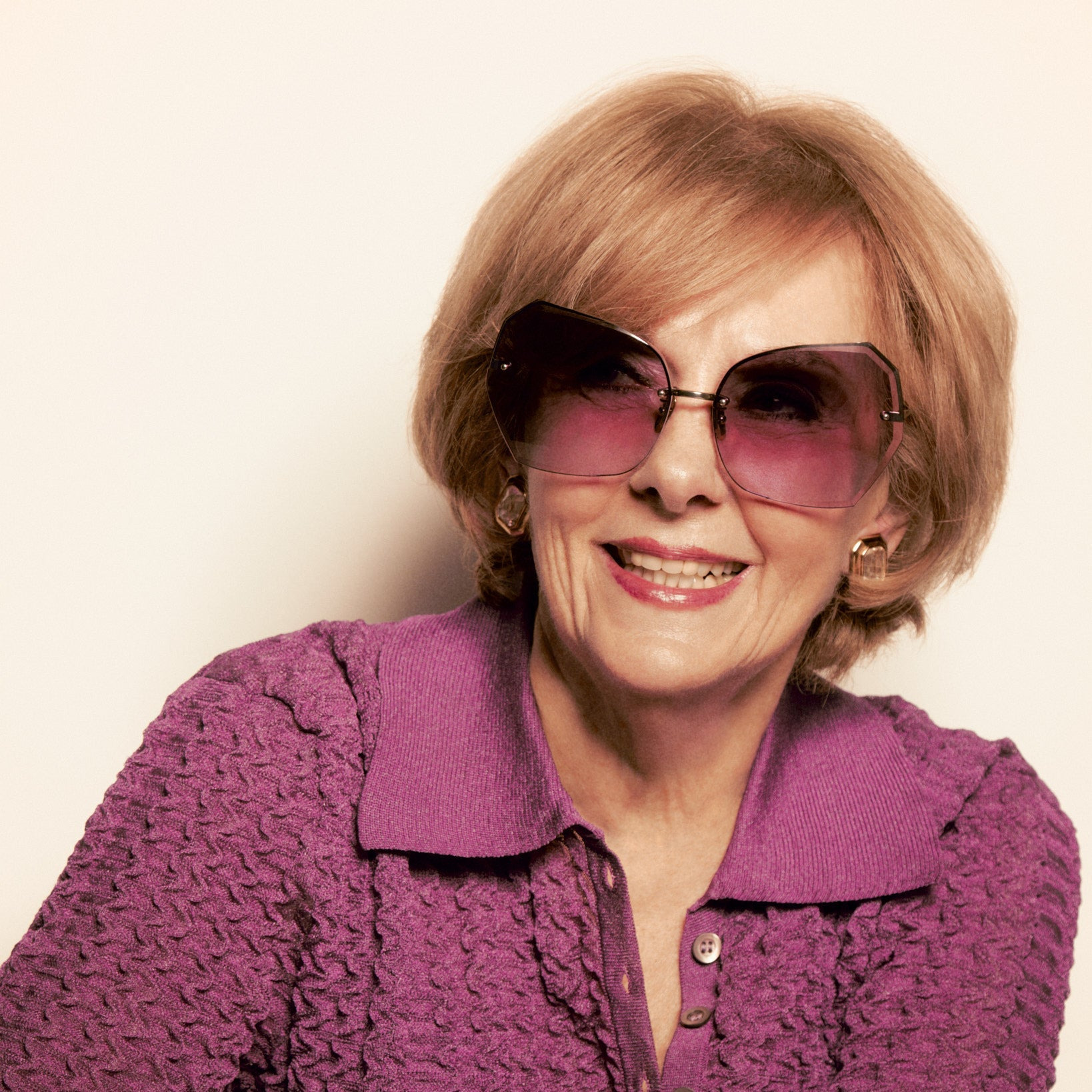 Lila Sunglasses in Purple and Gold - 2