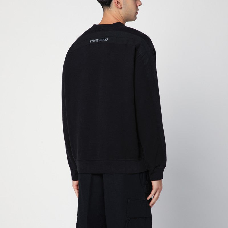 Stone Island Black Cotton Crewneck Sweatshirt Men - 3