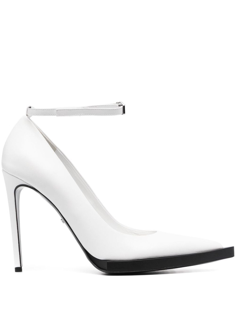 110mm pointed leather pumps 1
