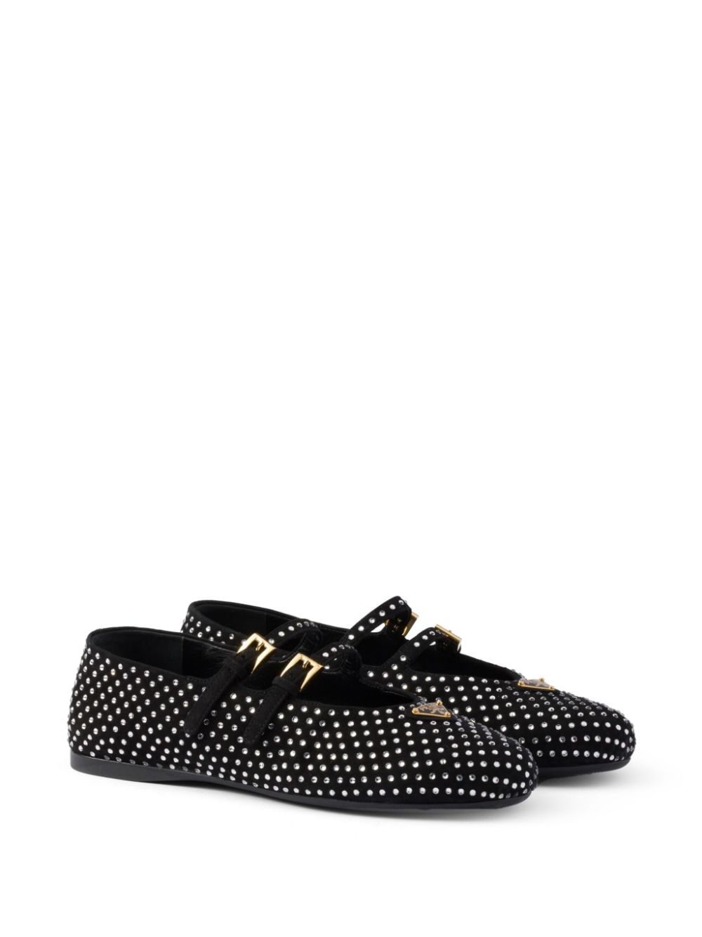 crystal-embellished ballerina shoes - 2