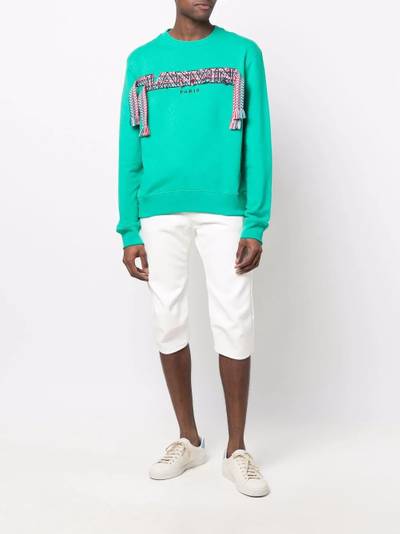 Lanvin tassel-detail crew neck sweatshirt outlook