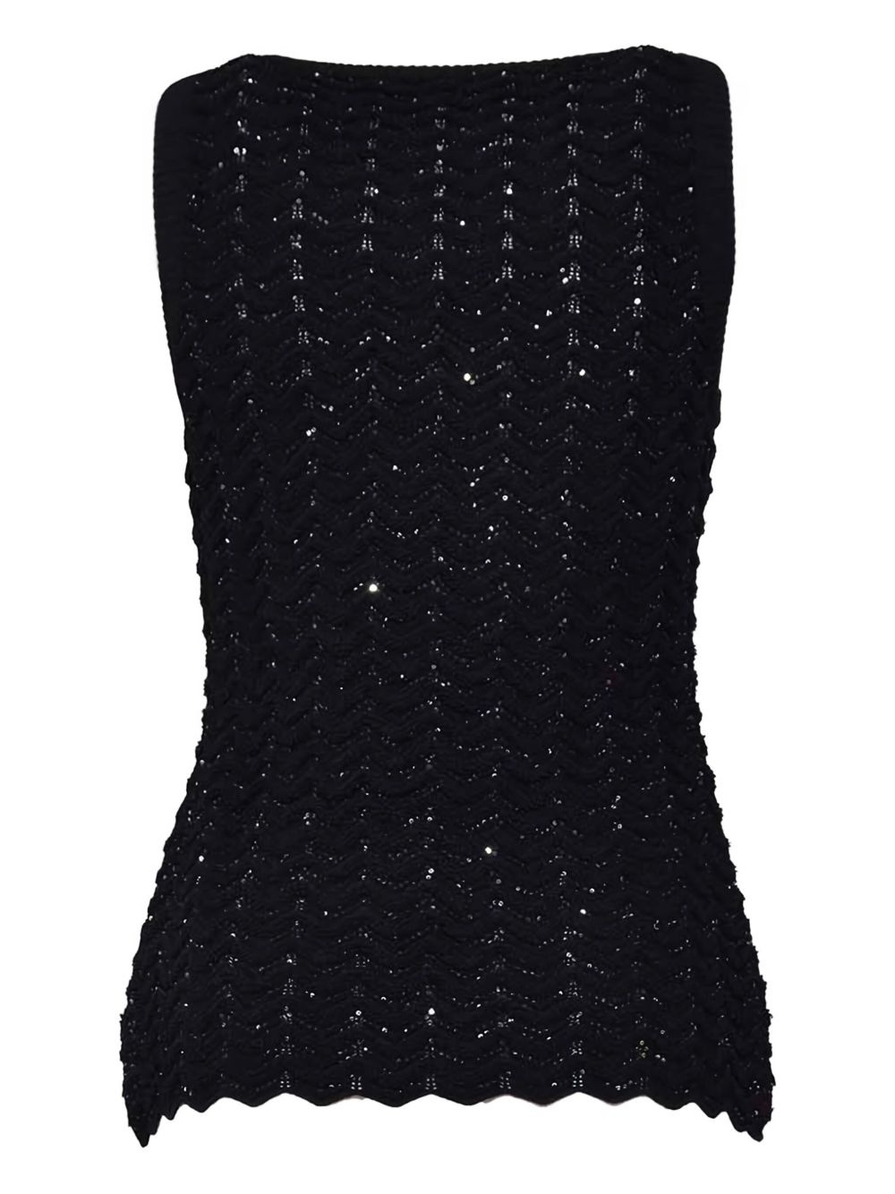 sequin-embellished tank top - 2