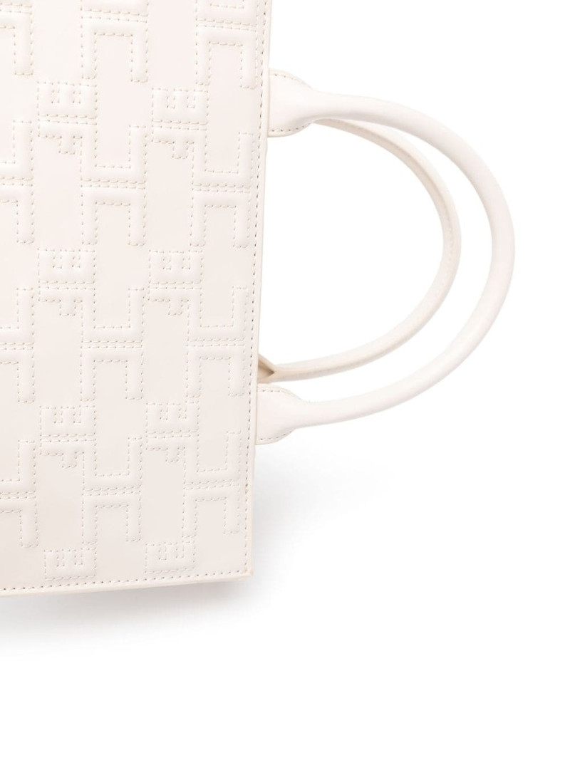 embossed-monogram tote bag 4