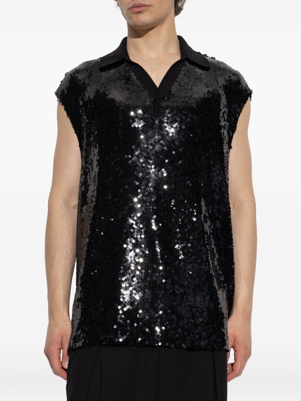sequin-embellished top - 3