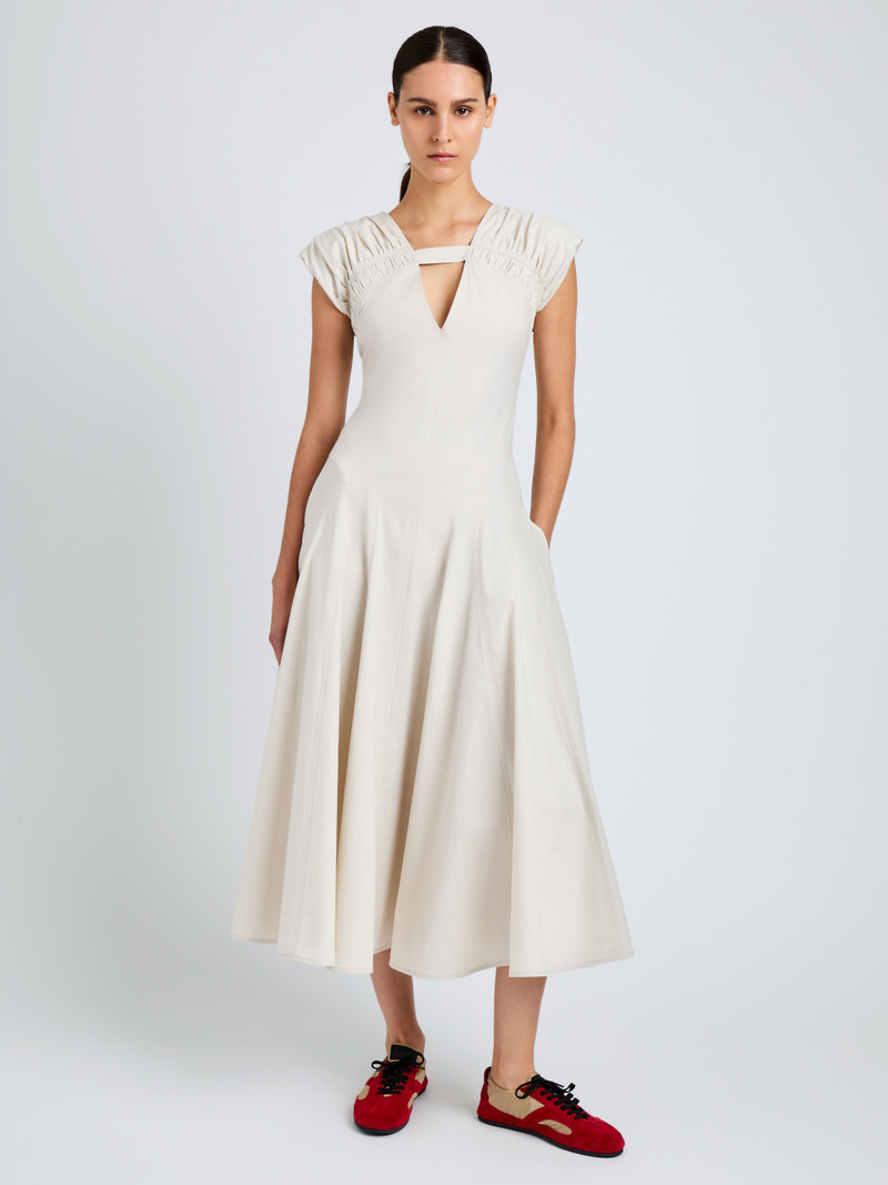Proenza Schouler Manoela Dress in Eco Light Compact Poplin outlook