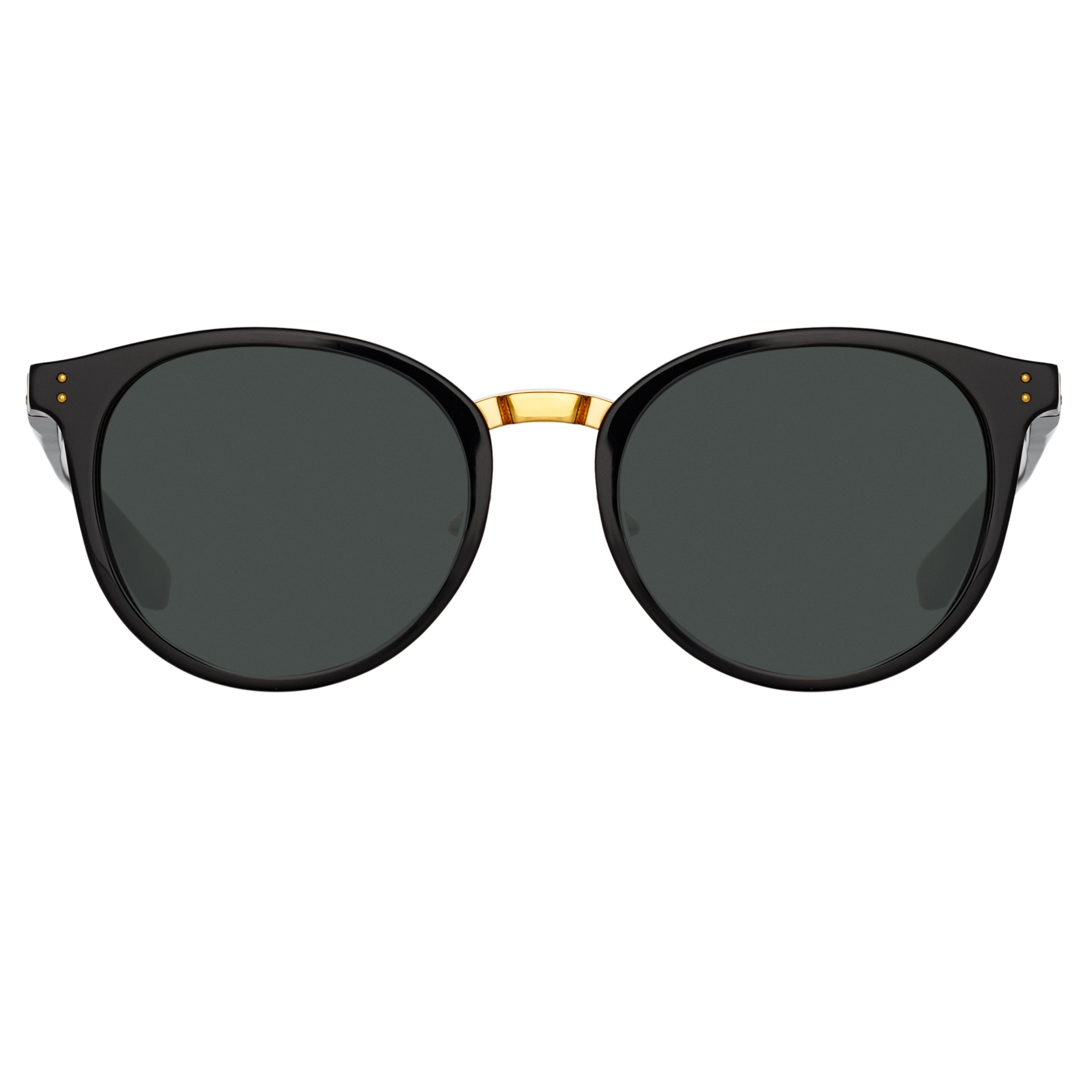 MORGAN OVAL SUNGLASSES IN BLACK - 1