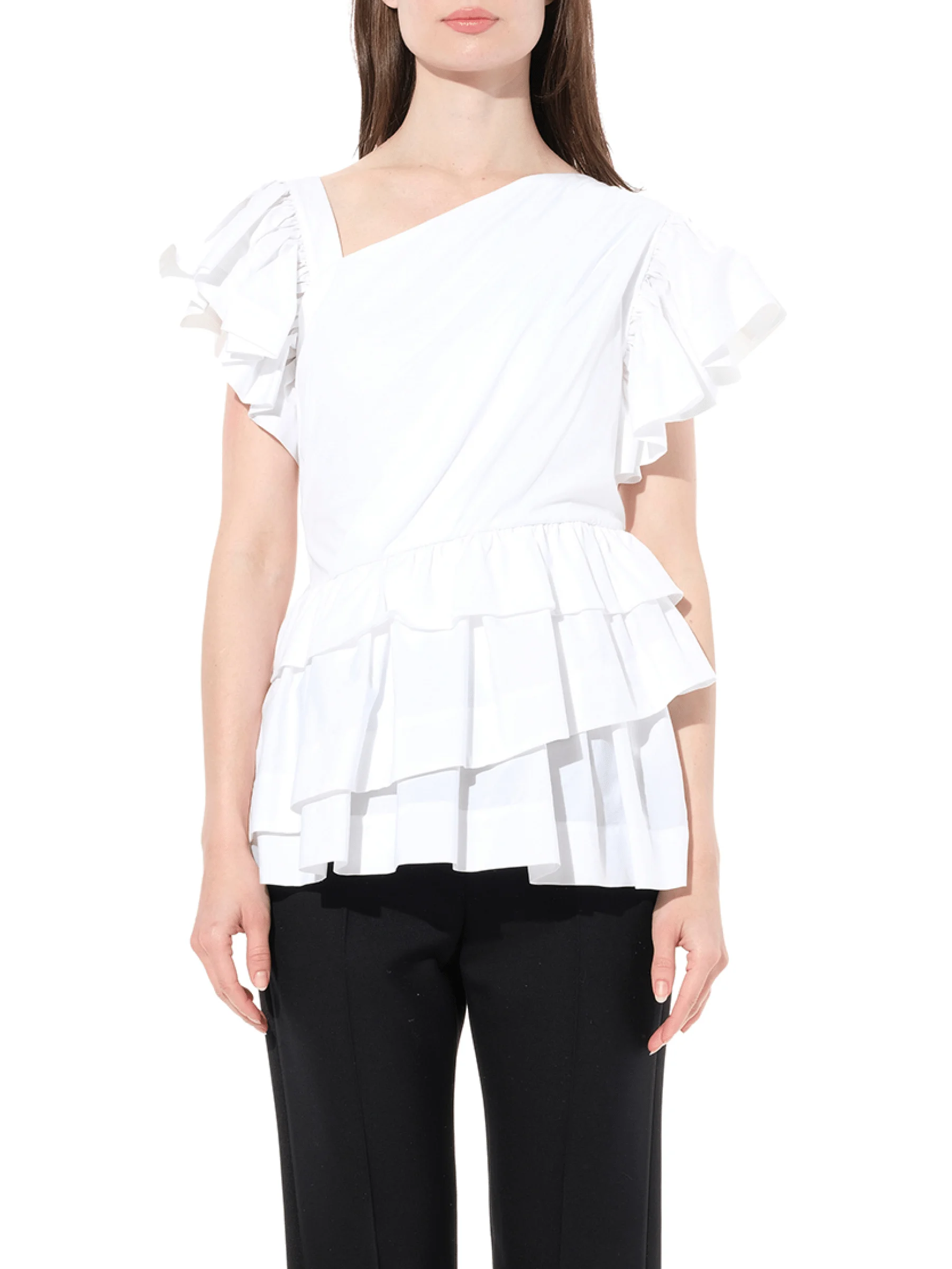 Shoulder Top in White - 1
