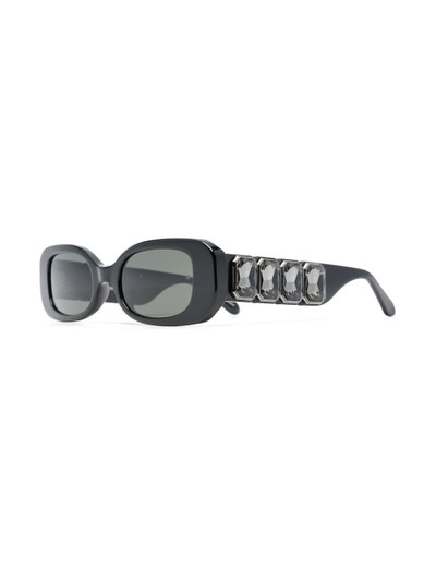 LINDA FARROW crystal-embellished sunglasses outlook