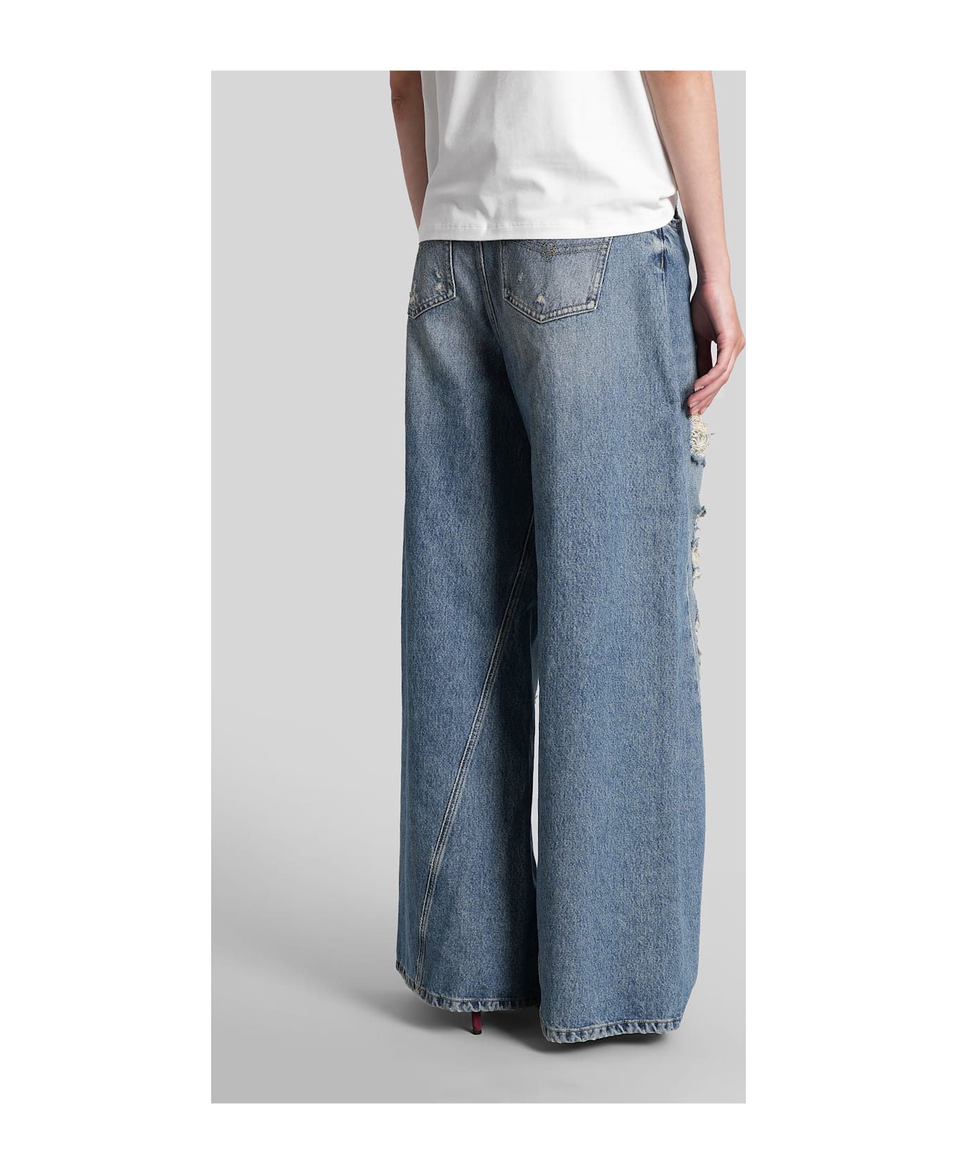 Jeans In Blue Cotton - 3