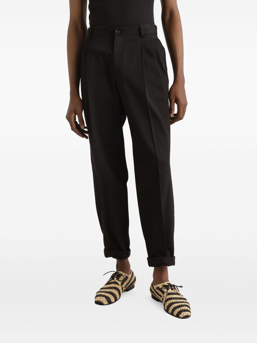 folded-edge trousers - 4