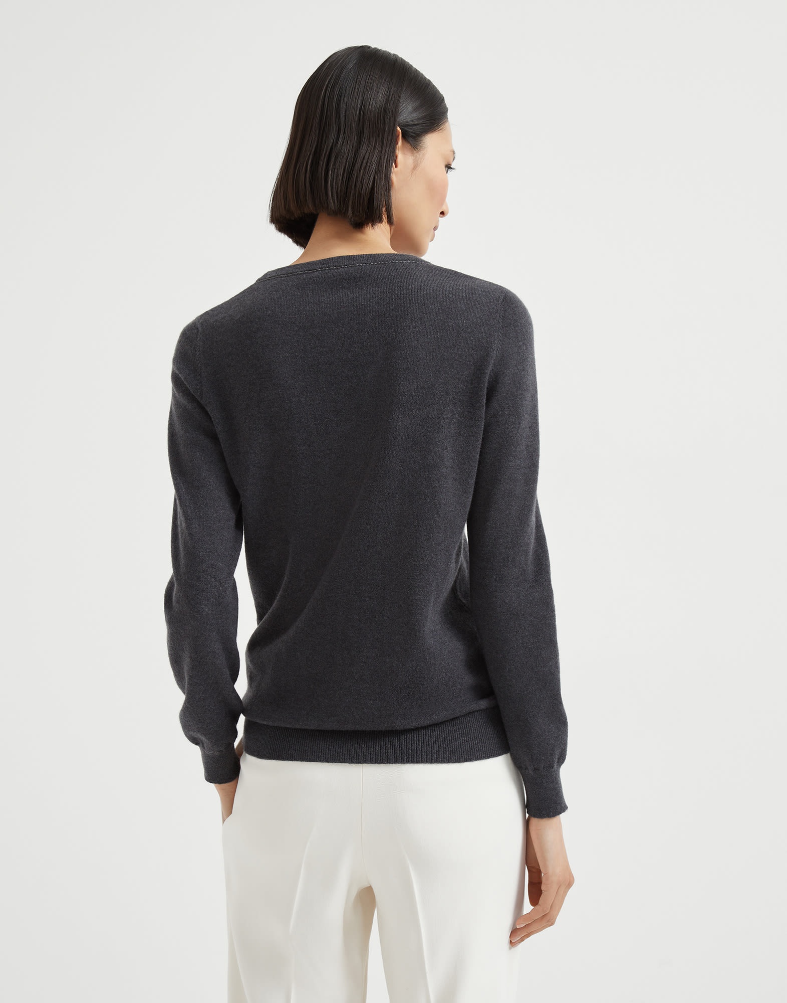 Cashmere sweater with monili - 2