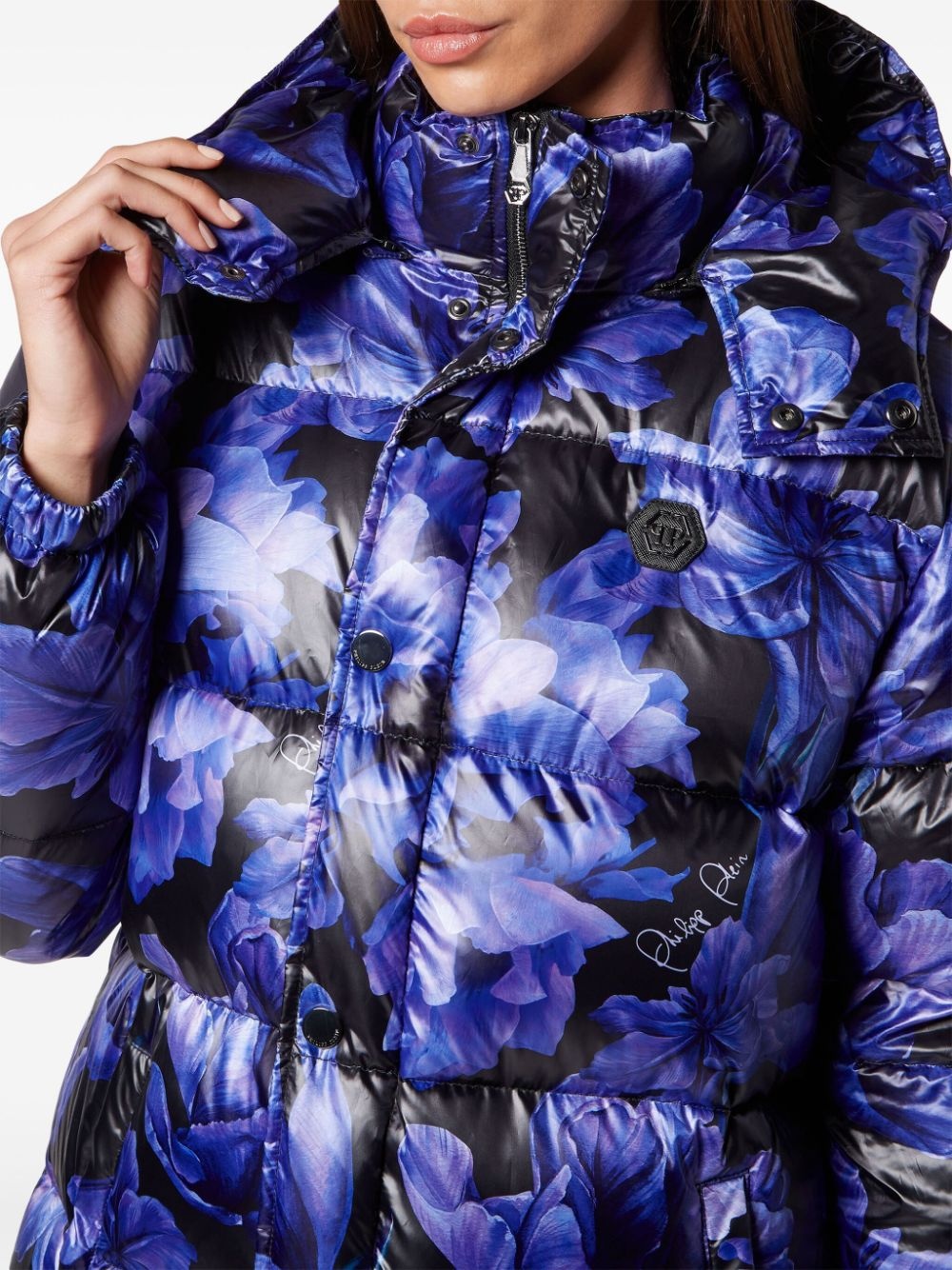 floral-print feather-down jacket - 5