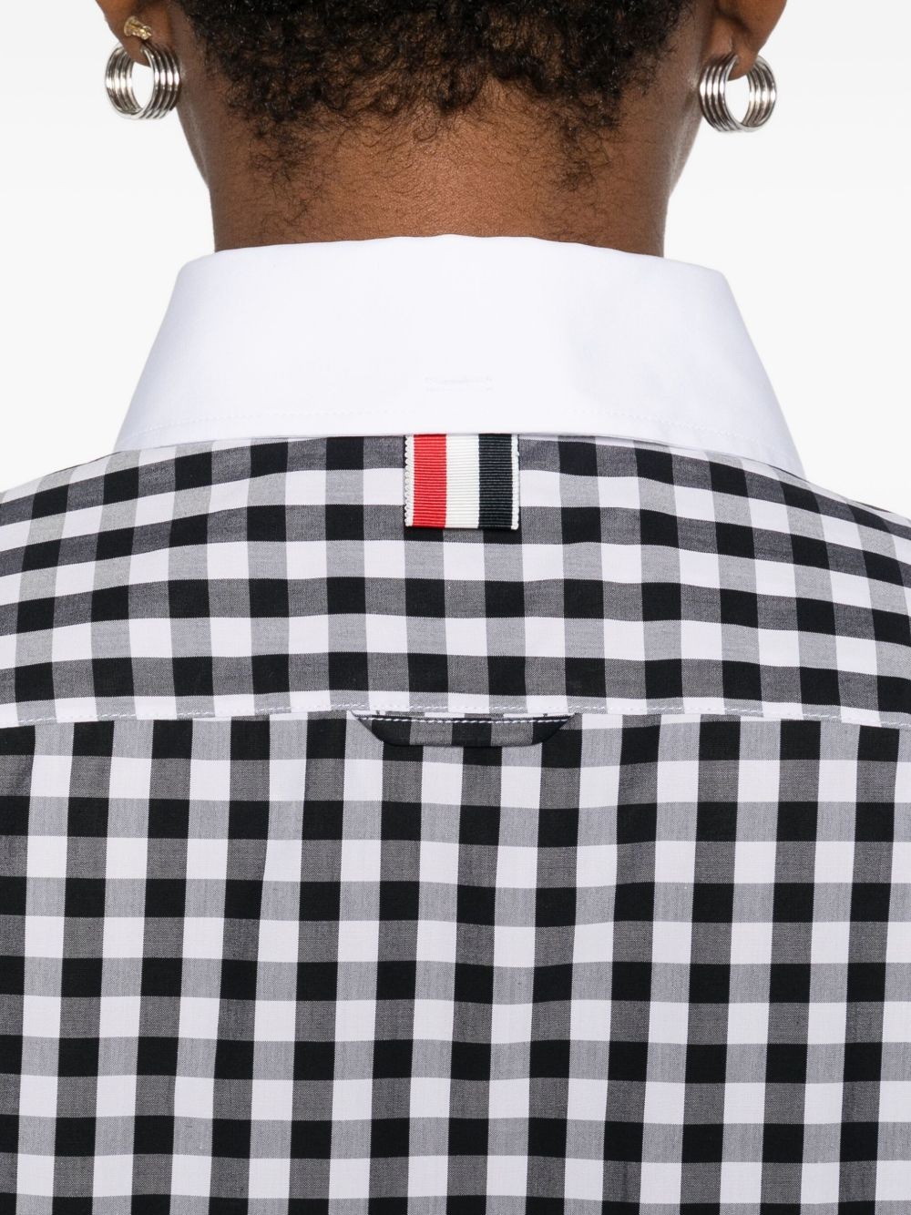 Gingham Peter-Pan collar shirt - 5