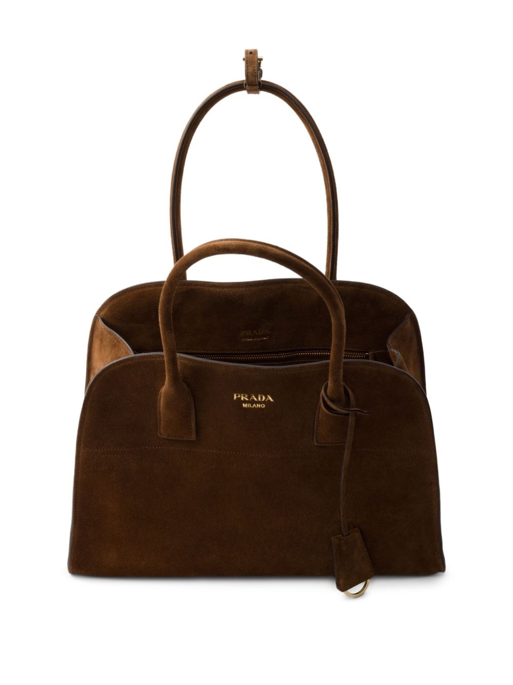 medium suede tote bag - 4