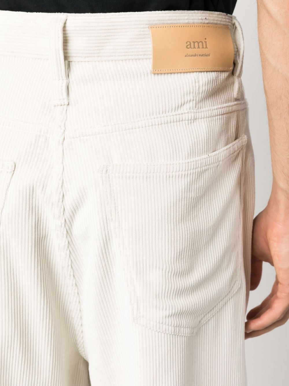 corduroy straight trousers - 10