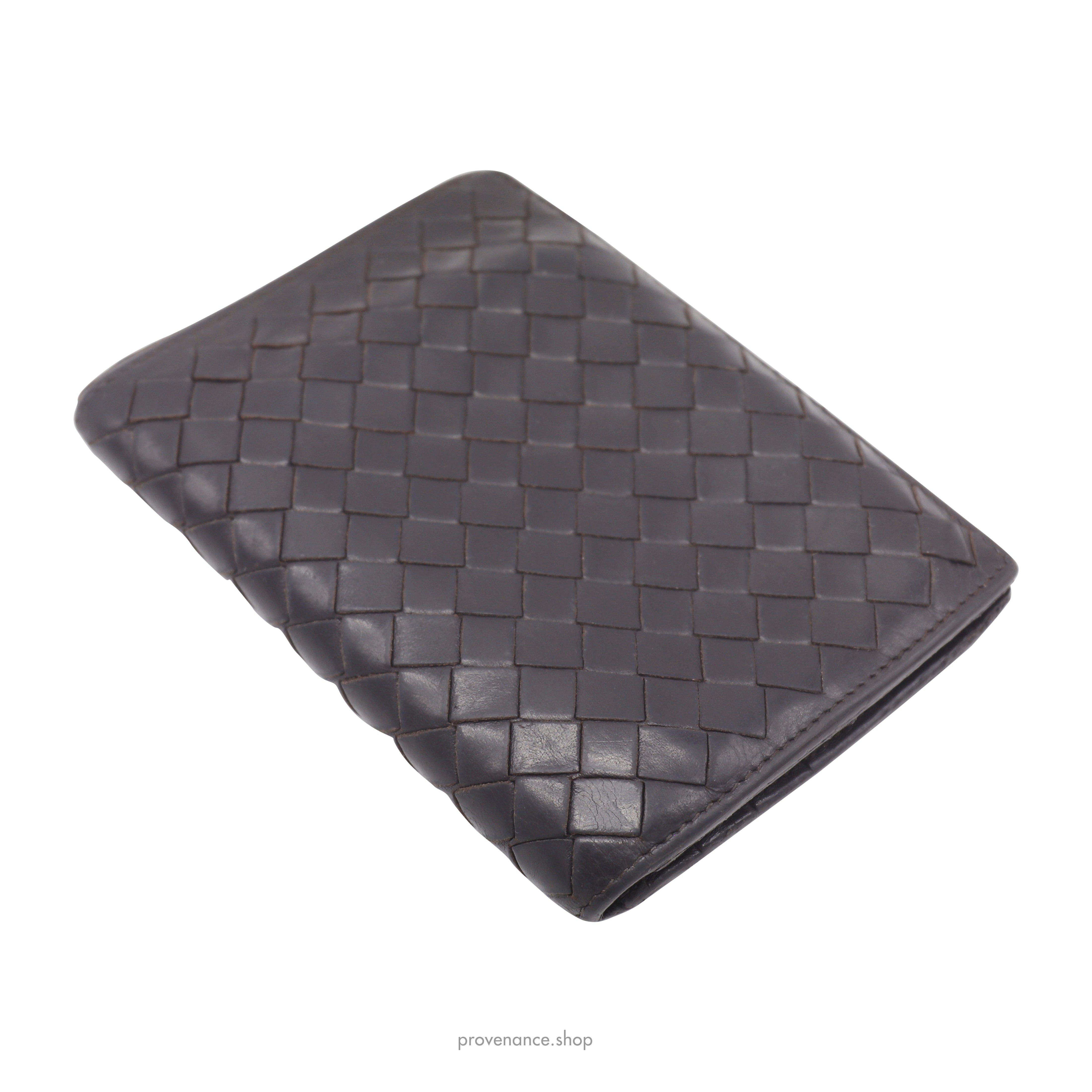 Bottega Veneta Tall Wallet - Chocolate Brown Leather - 3