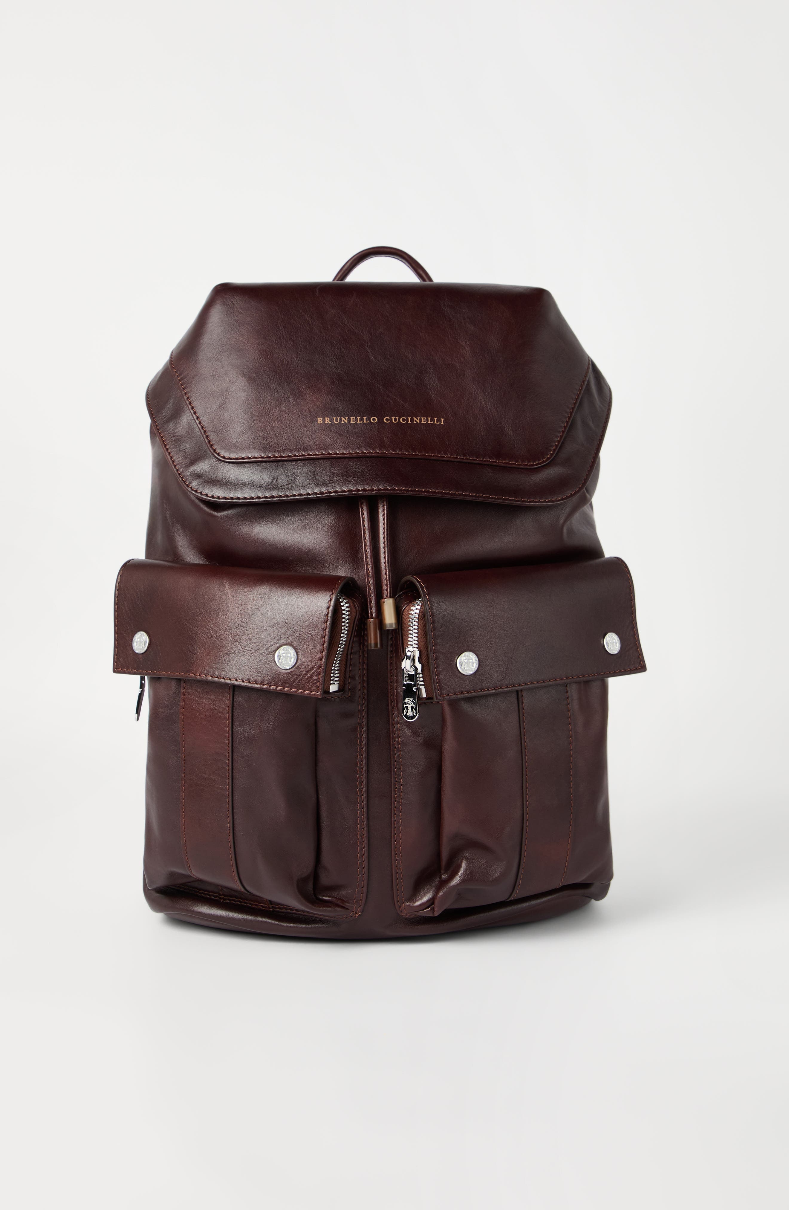 Brunello Cucinelli Calfskin leisure backpack in Burgundy at Nordstrom - 2