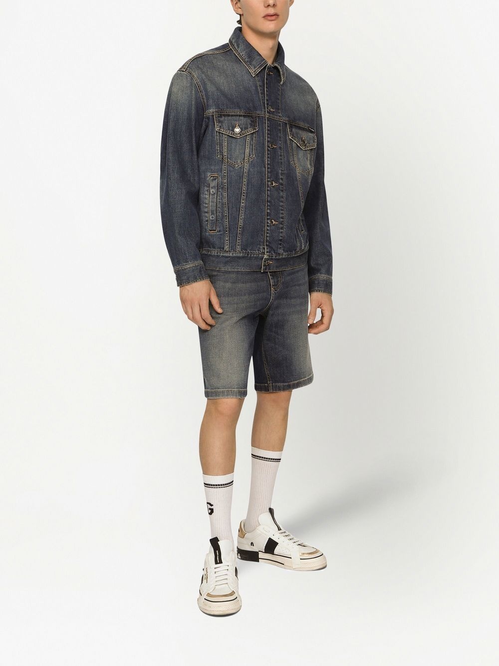 stonewashed four-pocket denim jacket - 3