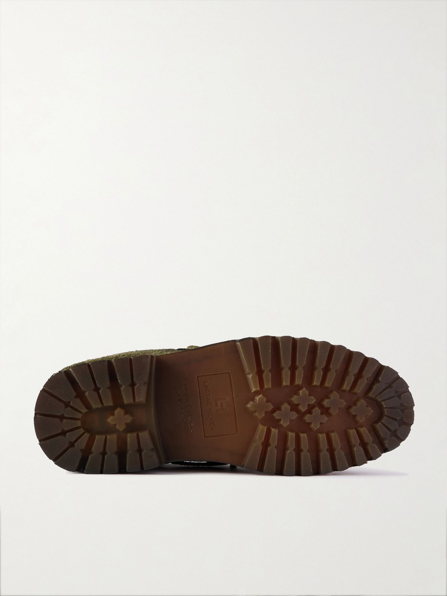 Heritage Flexi 001 Brushed-Suede Loafers Green - 3