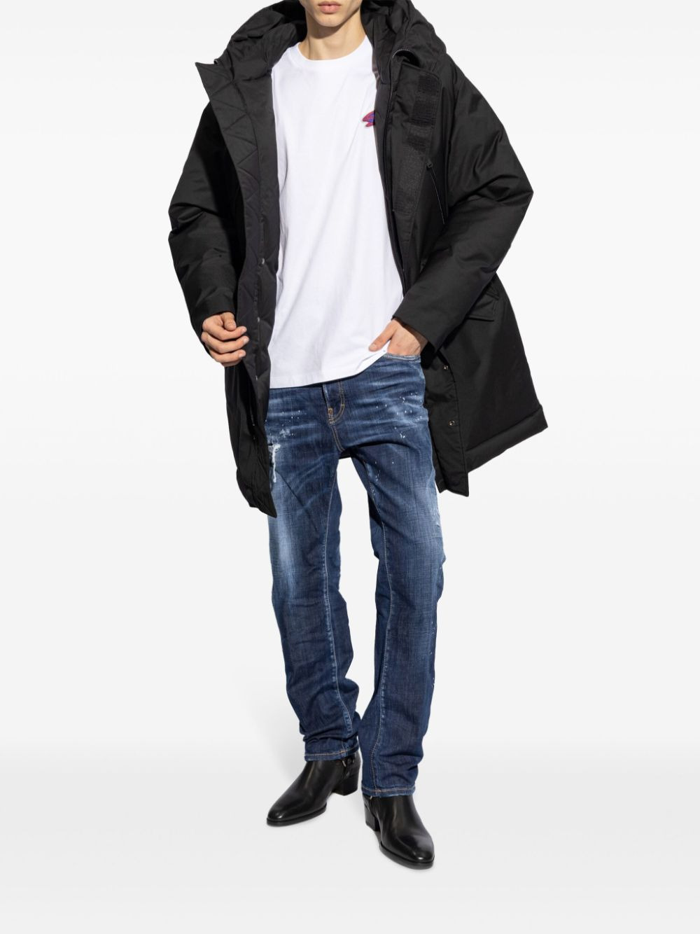 Dsquared Men Straight Jeans With A Lived-In Effect - 5