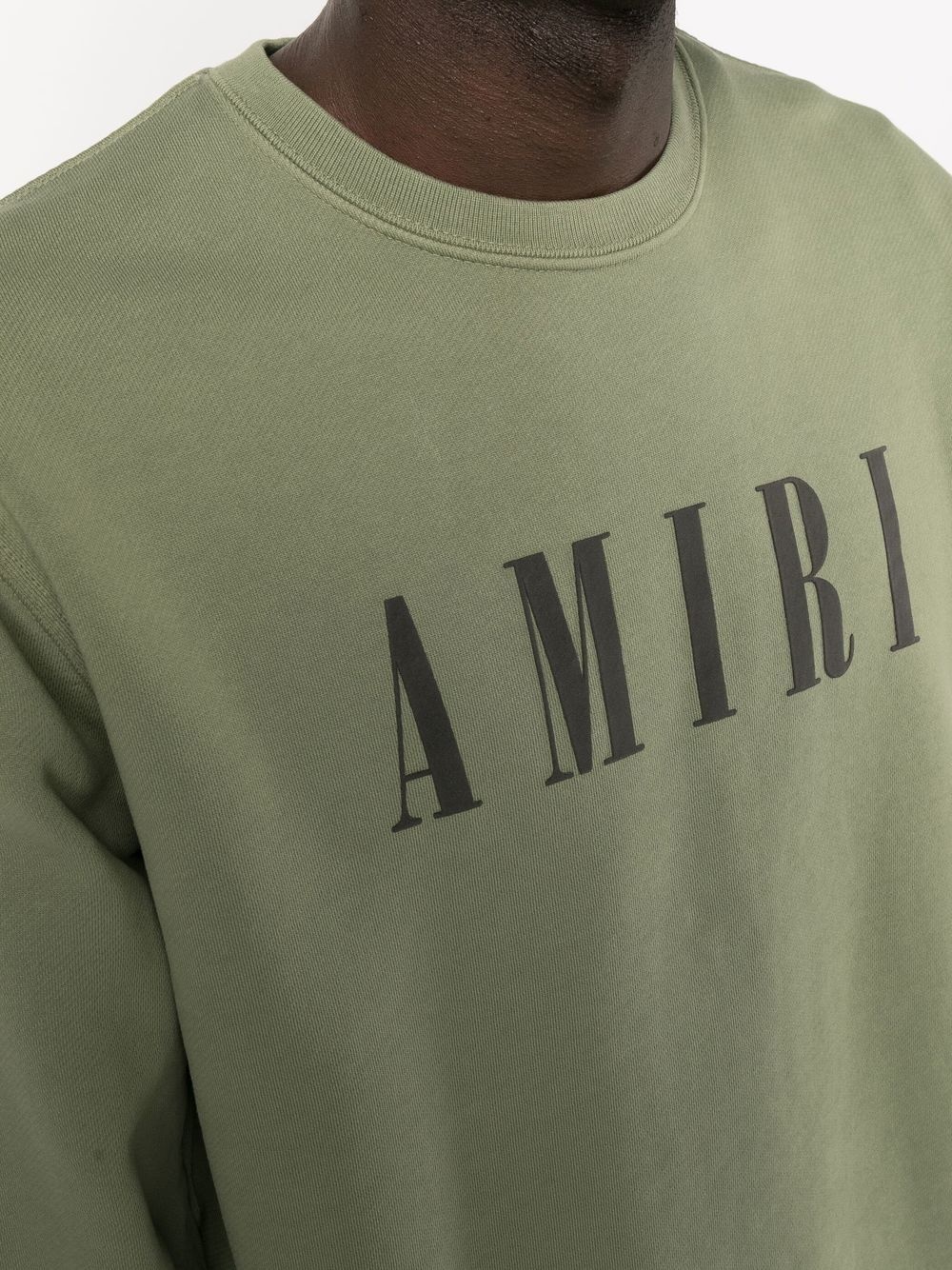 logo-print crew neck sweatshirt - 5