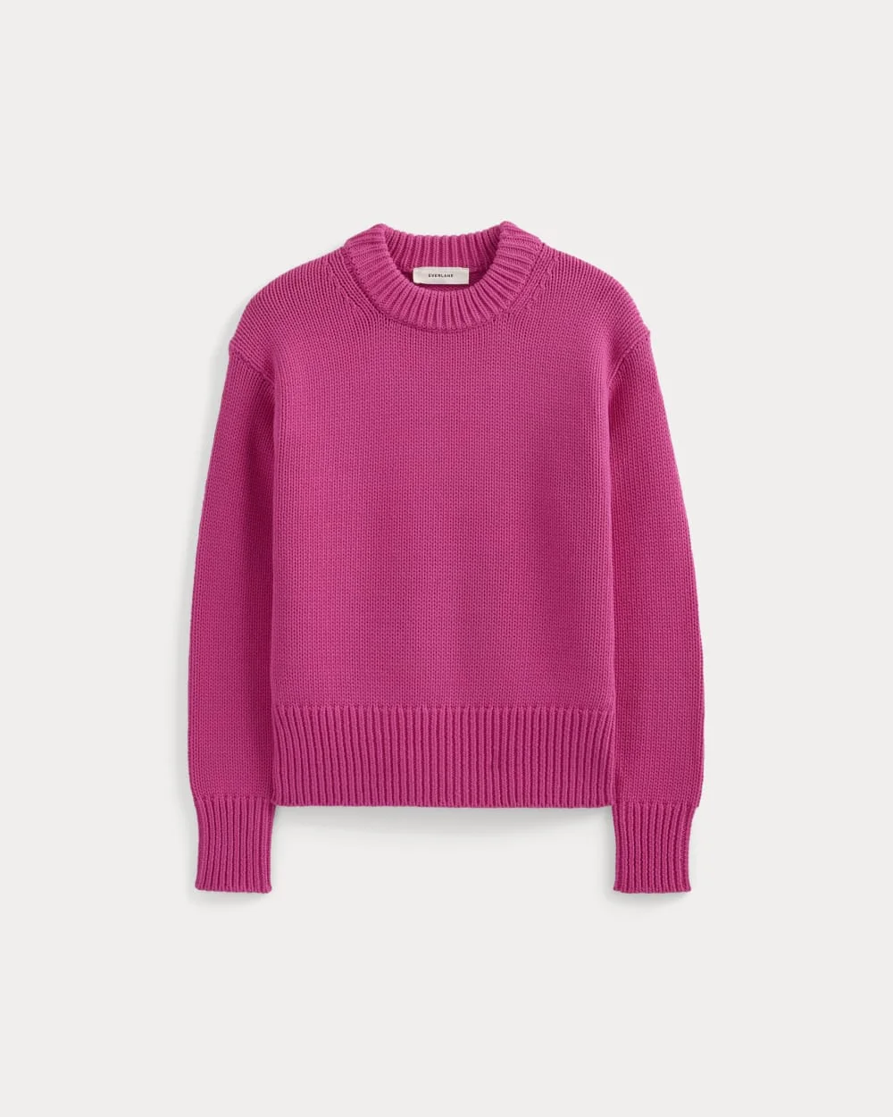OVERSIZED COCOON CREW IN ELEVATED COTTON - 1