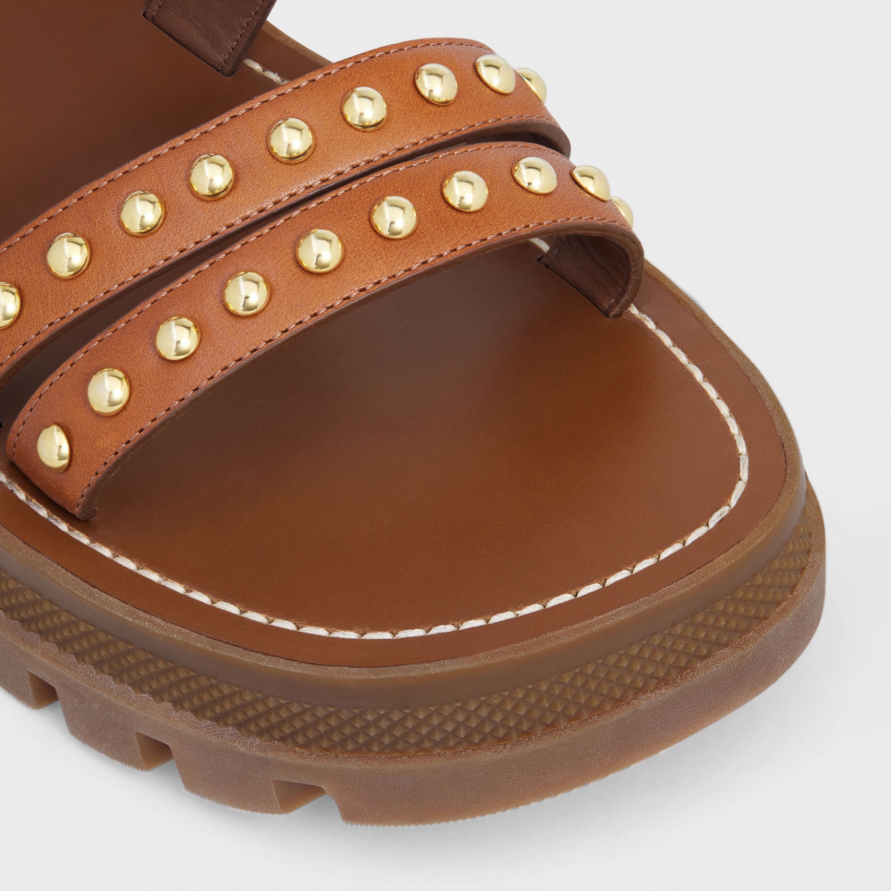 CLEA Chunky Studded Sandal in Vegetal Calfskin - 4