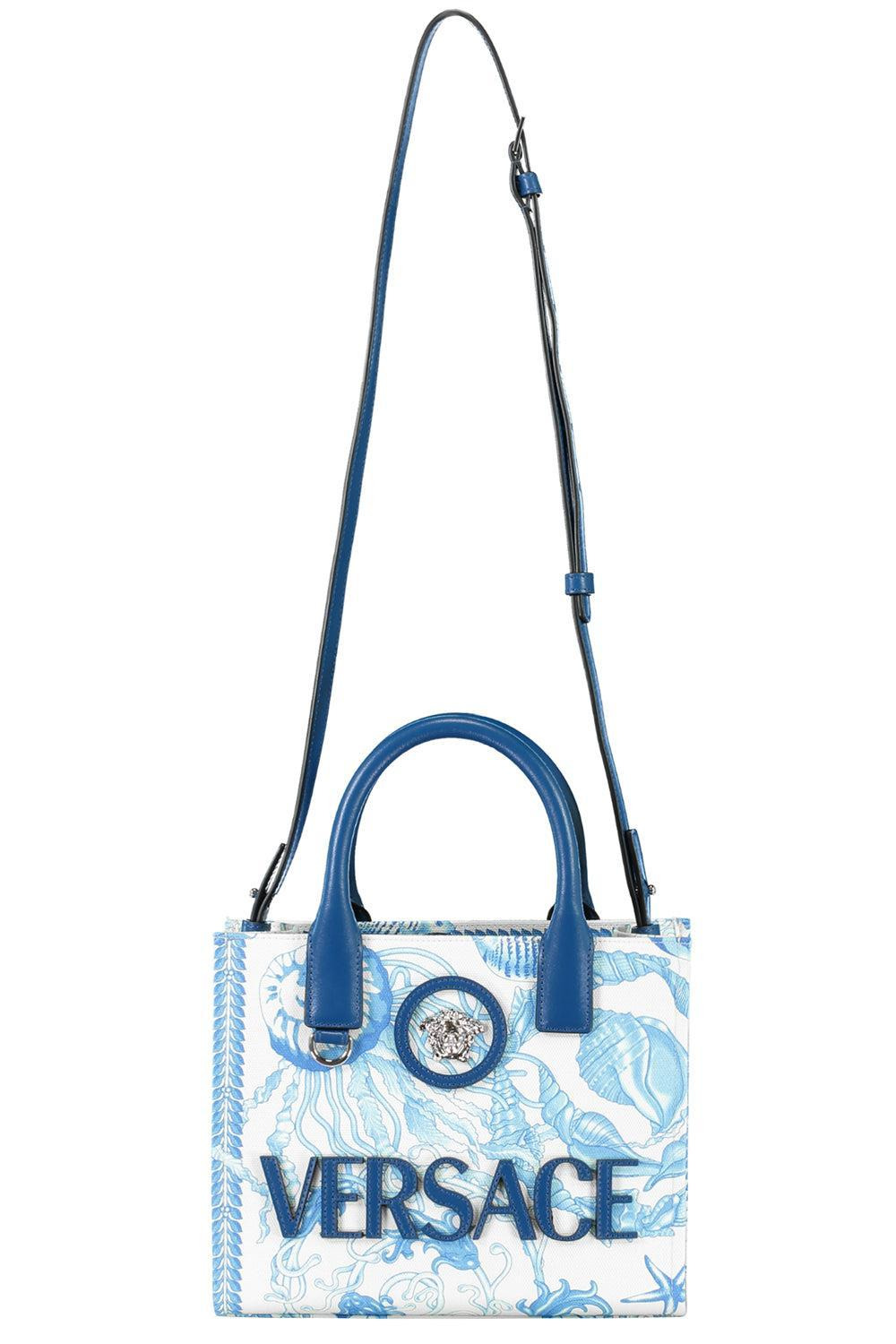 La Medusa Mini Tote Bag - Eggshell Bright Blue - 1