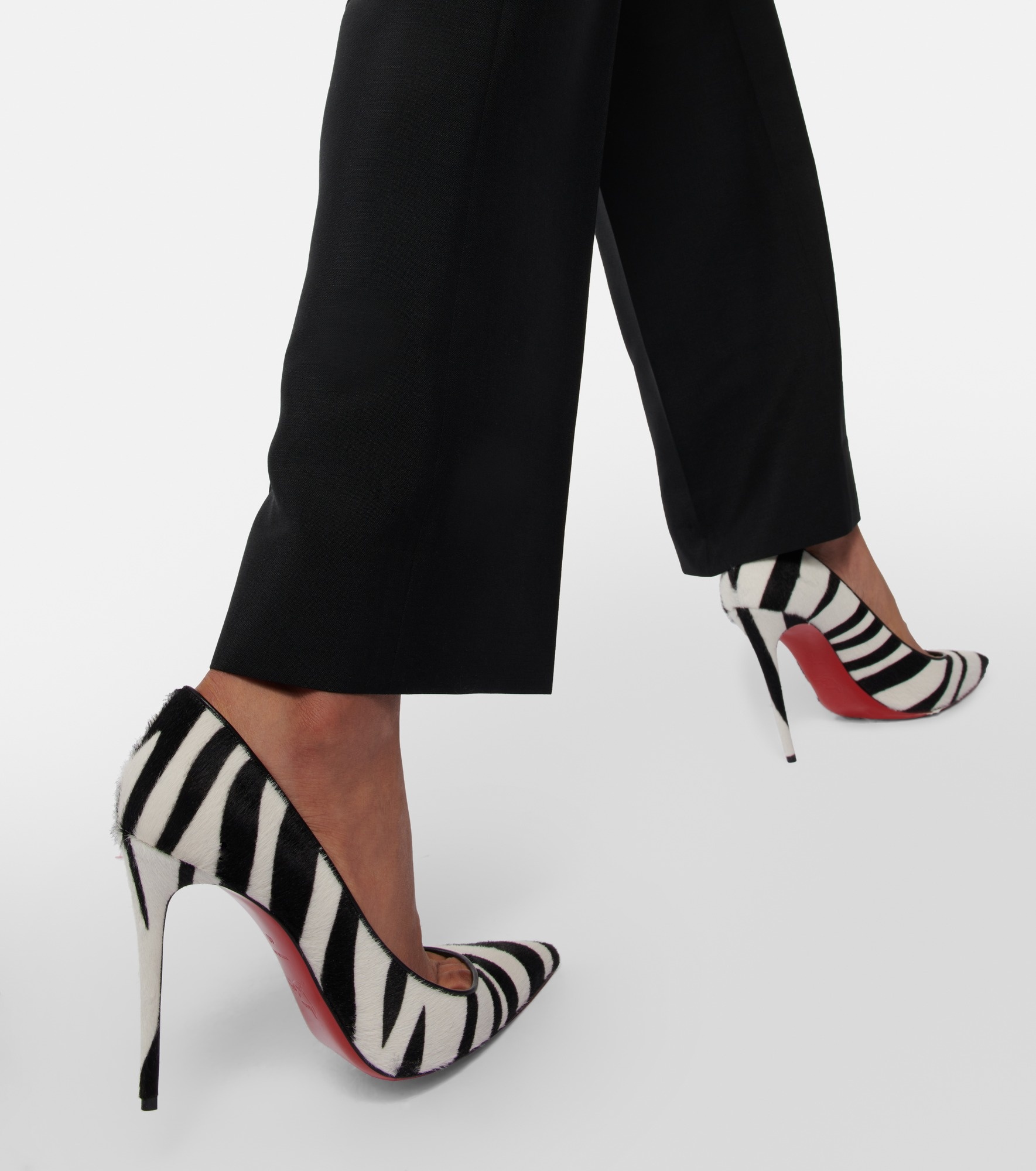 Kate 100 zebra-print calf hair pumps - 7