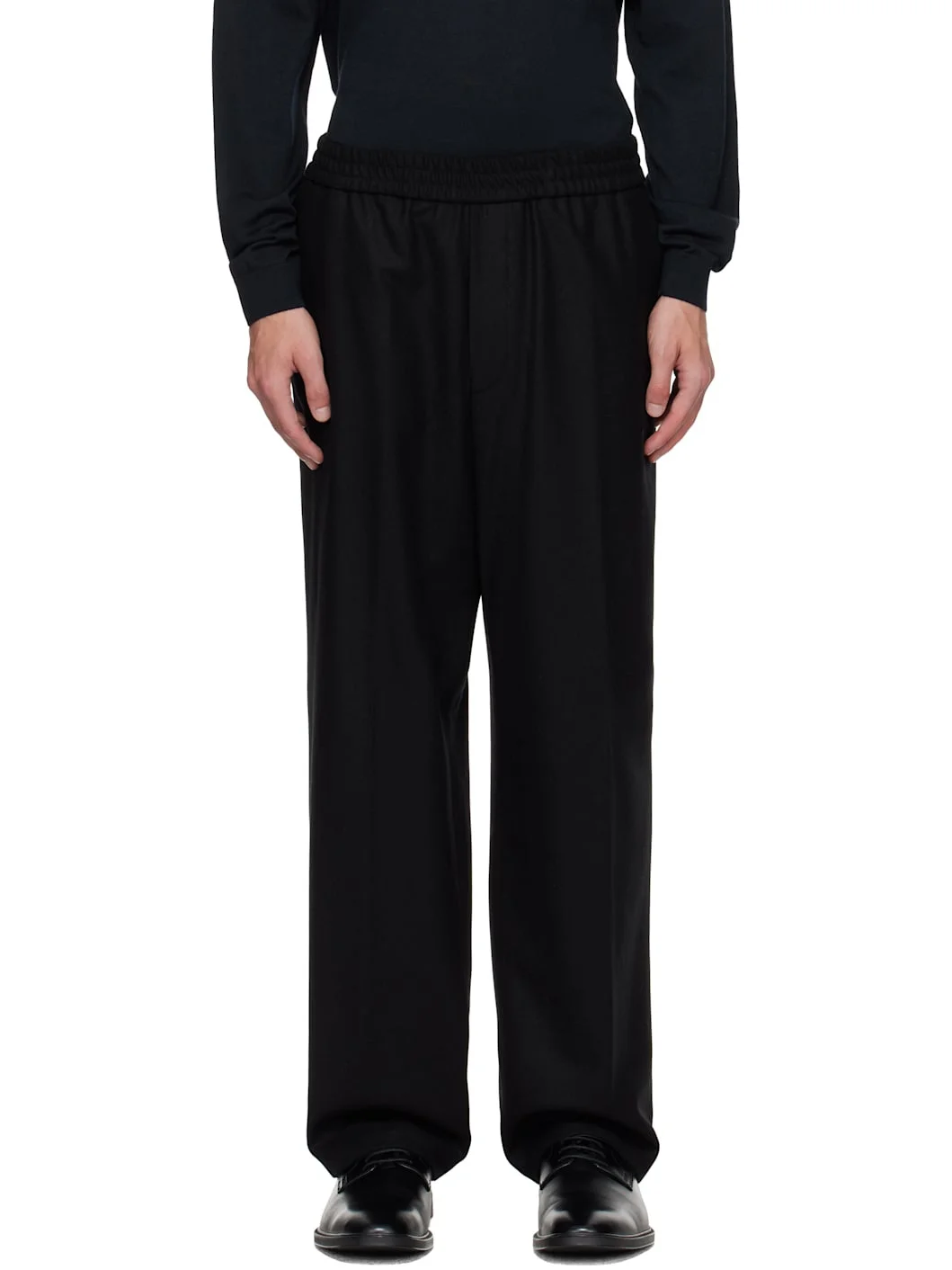 Black Tapered-Fit Trousers - 1