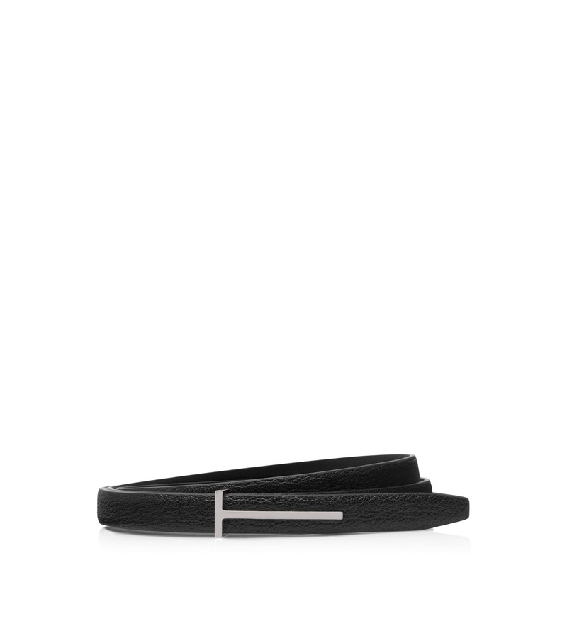 SUPPLE GRAIN LEATHER SLIM T BELT 1