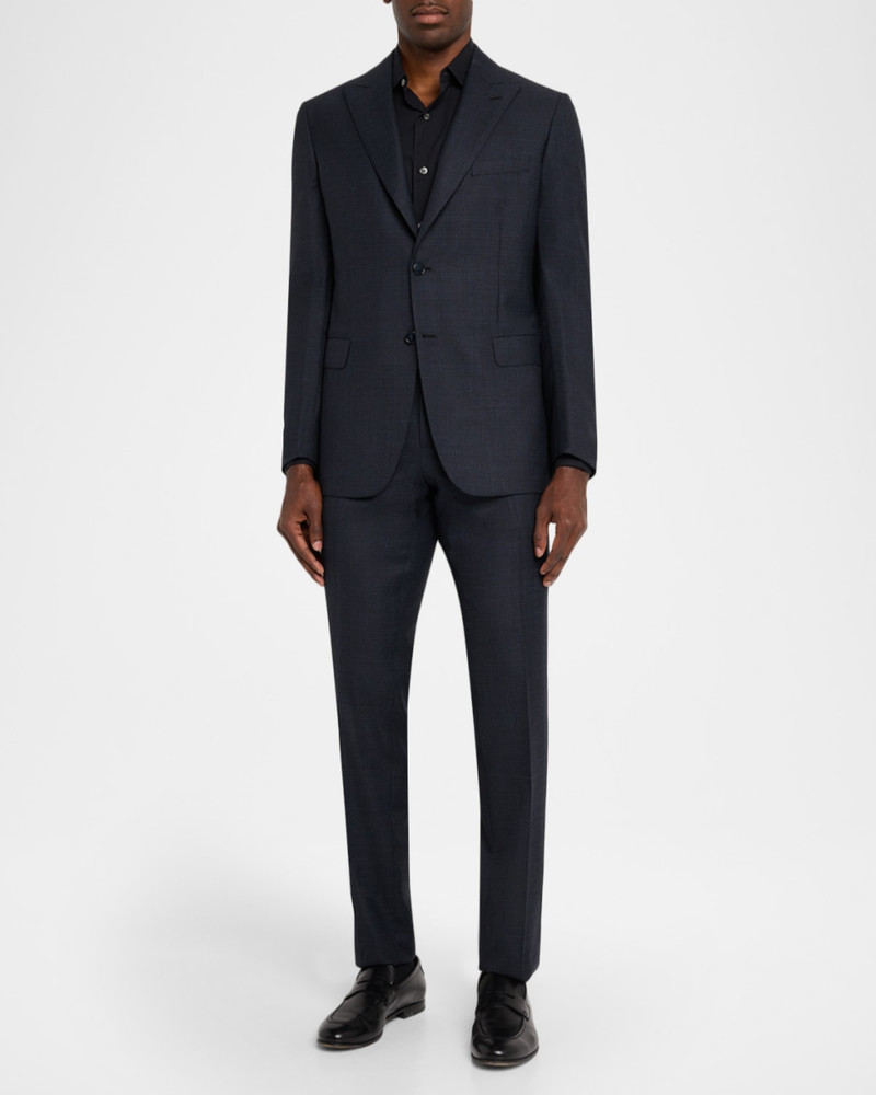 Brioni Men's Wool Micro-Plaid Two-Piece Suit outlook