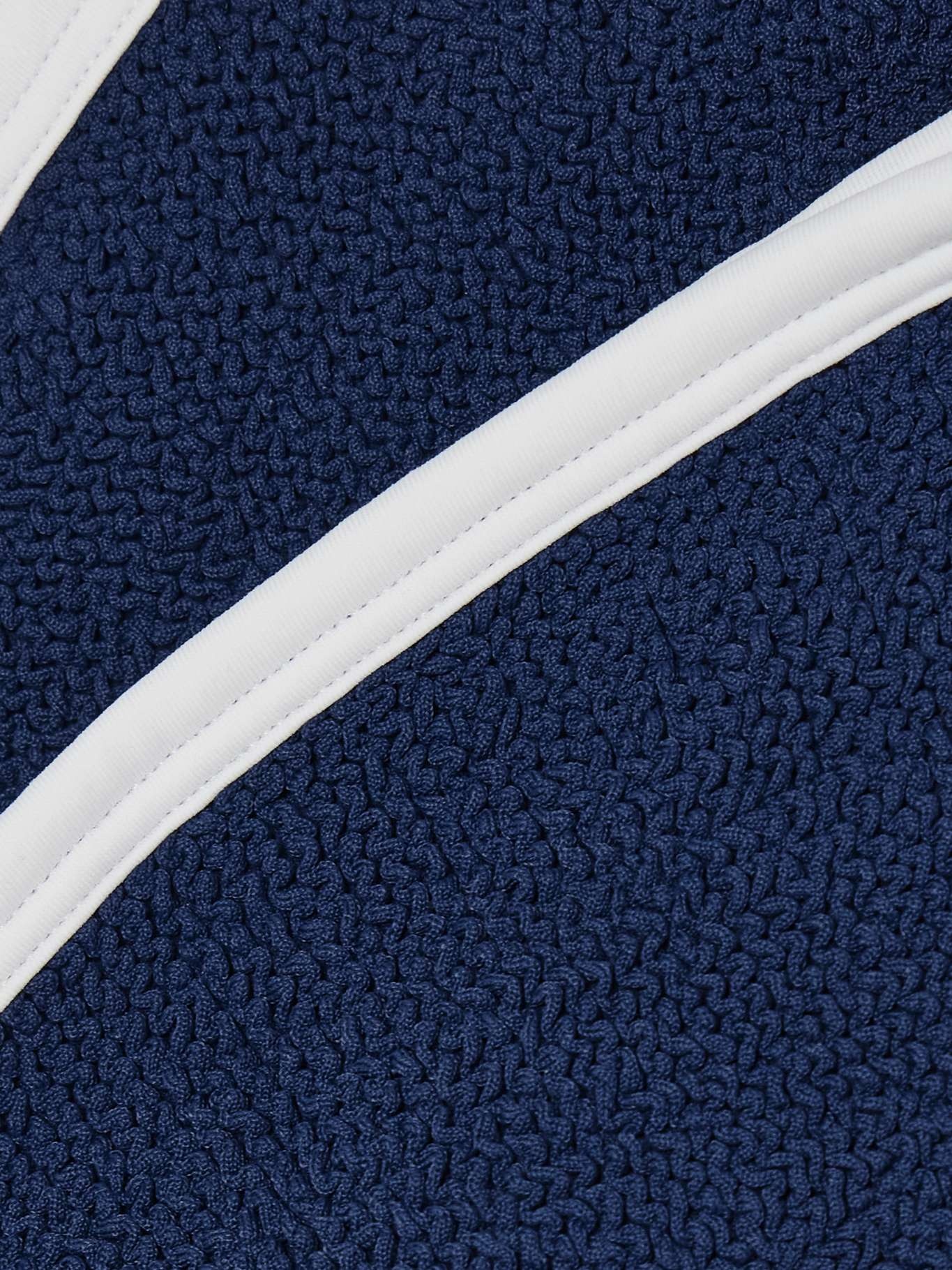 Seersucker mini skirt Navy - 4
